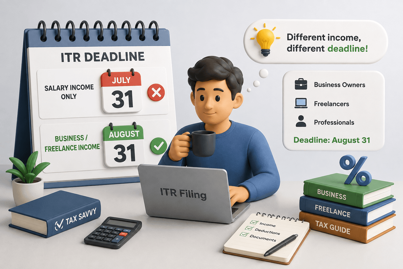 Think your ITR deadline was July 31? If you earn business or freelance income, it's actually August 31.